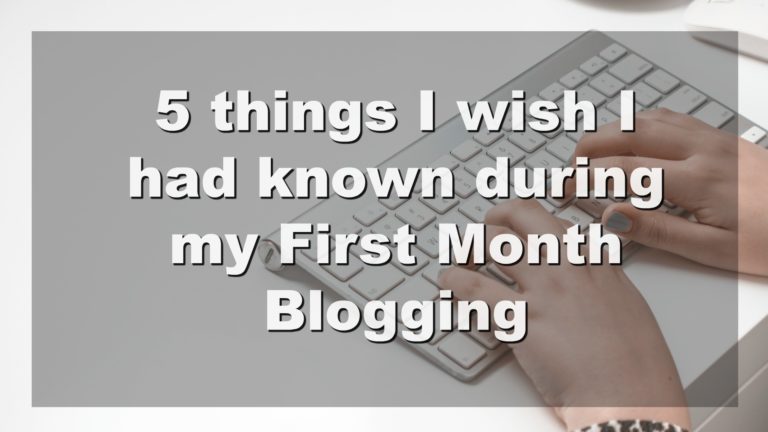 Six months into blogging and to say I have learned a lot is an understatement. Find out her what I wish I knew during my first month blogging.